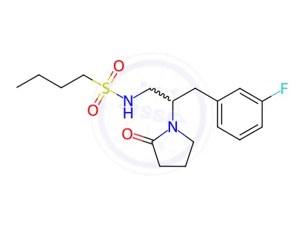 Chemical structure of N-(3-(3-Fluorophenyl)-2-(2-oxopyrrolidin-1-yl)propyl)butane-1-sulfonamide