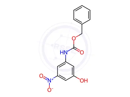 Chemical structure of Carbamic acid, N-(3-hydroxy-5-nitrophenyl)-, phenylmethyl ester