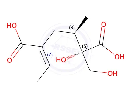 Chemical structure of isatinecic acid