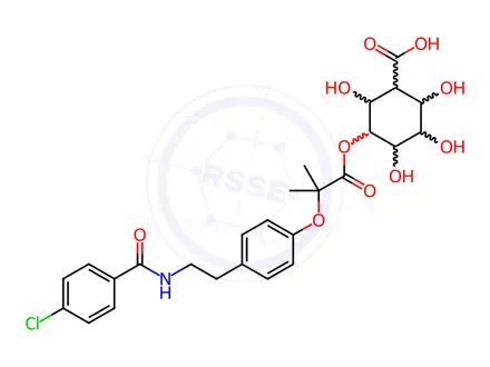 Chemical structure of Bezafibrate Acyl Glucuronide