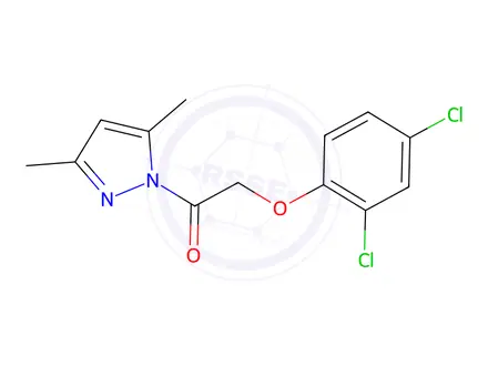 Chemical structure of 1-(2,4-Dichlorophenoxyacetyl)-3,5-dimethyl pyrazole