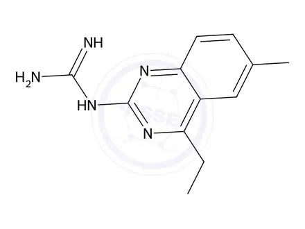 Chemical structure of 1-(4-Ethyl-6-methylquinazolin-2-yl)guanidine