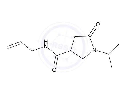 Chemical structure of n-Allyl-1-isopropyl-5-oxopyrrolidine-3-carboxamide