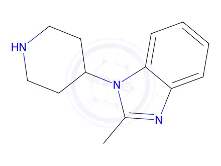 Chemical structure of 2-methyl-1-(piperidin-4-yl)-1H-1,3-benzodiazole