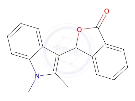 Chemical structure of 3-(1,2-Dimethyl-1H-indol-3-yl)isobenzofuran-1(3H)-one