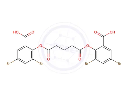Chemical structure of 2,2'-(Glutaroylbis(oxy))bis(3,5-dibromobenzoic acid)