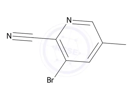 Chemical structure of 3-Bromo-2-cyano-5-methylpyridine