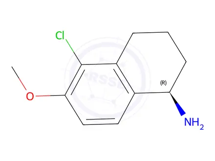 Chemical structure of (R)-5-Chloro-6-methoxy-1,2,3,4-tetrahydronaphthalen-1-amine