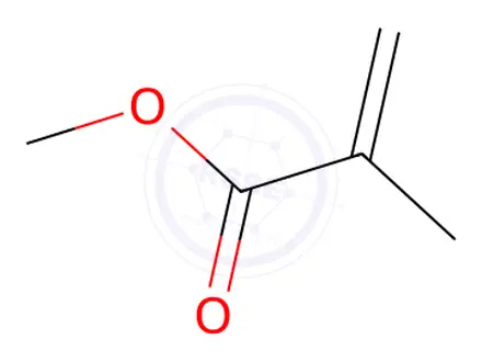 Chemical structure of 2-Propenoic acid, 2-methyl-, methyl ester, polymer with ethenylbenzene and 2-propenamide