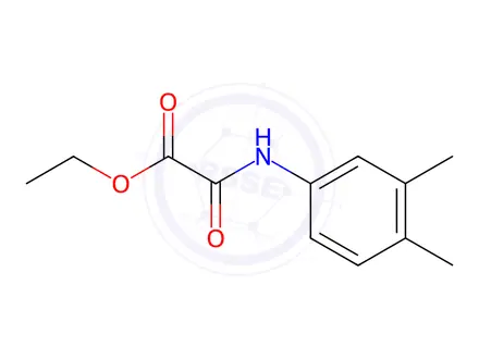 Chemical structure of Acetic acid, 2-[(3,4-dimethylphenyl)amino]-2-oxo-, ethyl ester