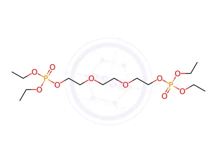 Chemical structure of (ethane-1,2-diylbis(oxy))bis(ethane-2,1-diyl) tetraethyl bis(phosphate)