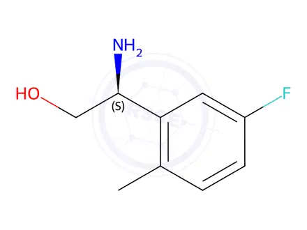 Chemical structure of (2S)-2-amino-2-(5-fluoro-2-methylphenyl)ethanol