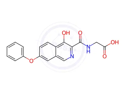 Chemical structure of Roxadustat Desmethyl Impurity