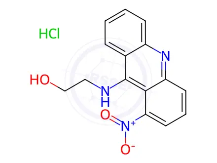 Chemical structure of 1-NITRO-9-(HYDROXYETHYLAMINO)-ACRIDINE HYDROCHLORIDE