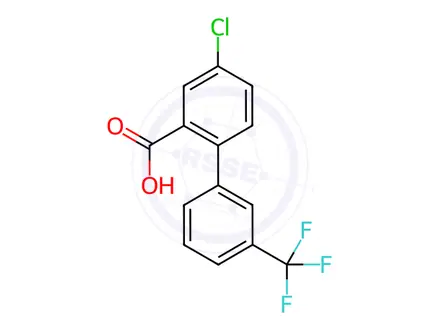 Chemical structure of 4-Chloro-3'-(trifluoromethyl)-[1,1'-biphenyl]-2-carboxylic acid