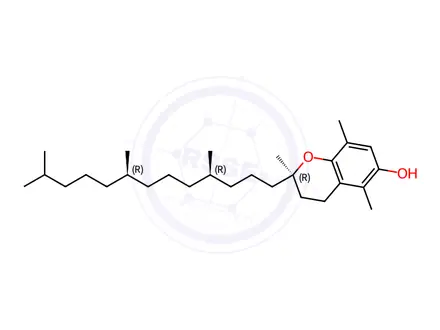 Chemical structure of DL-β-Tocopherol(Racemic Mixture)