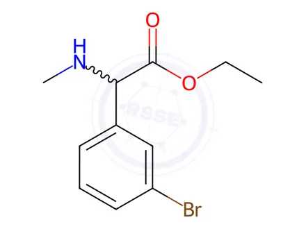 Chemical structure of Ethyl 2-(3-bromophenyl)-2-(methylamino)acetate