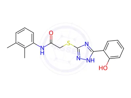 Chemical structure of N-(2,3-Dimethylphenyl)-2-((3-(2-hydroxyphenyl)-1H-1,2,4-triazol-5-yl)thio)acetamide