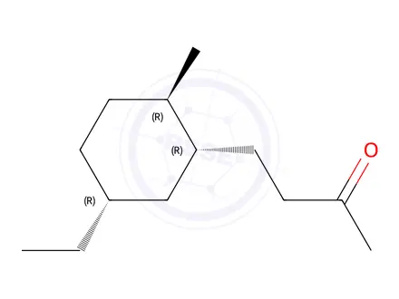 Chemical structure of 4-((1R,2R,5R)-5-ethyl-2-methylcyclohexyl)butan-2-one