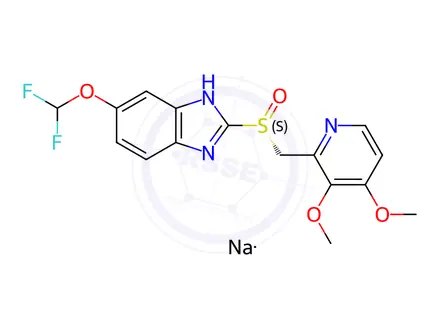 Chemical structure of (R)-(+)-Pantoprazole Sodium Salt