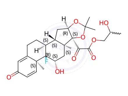 Chemical structure of TRIAMCINOLONE C17 GLYOXILIC PG ESTER