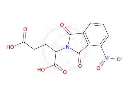 Chemical structure of 2-(4-Nitro-1,3-dioxoisoindolin-2-yl)pentanedioic Acid