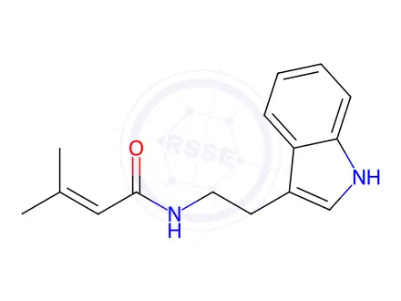 Chemical structure of n-(2-(1h-Indol-3-yl)ethyl)-3-methylbut-2-enamide