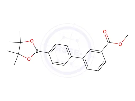 Chemical structure of Methyl 4'-(4,4,5,5-tetramethyl-1,3,2-dioxaborolan-2-yl)-[1,1'-biphenyl]-3-carboxylate