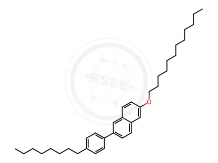 Chemical structure of Naphthalene, 2-(dodecyloxy)-6-(4-octylphenyl)-
