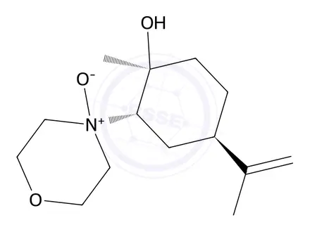 Chemical structure of 4-((1S,2S,5R)-2-hydroxy-2-methyl-5-(prop-1-en-2-yl)cyclohexyl)morpholine 4-oxide