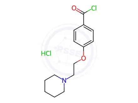 Chemical structure of 4-(2-(Piperidin-1-yl)ethoxy)benzoyl chloride Hydrochloride