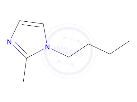 Chemical structure of 1-butyl-2-methyl-imidazole