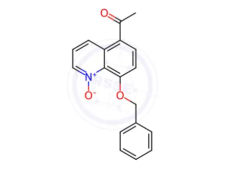 Chemical structure of 5-Acetyl-8-(phenylmethoxy)-2-quinoline N-Oxide