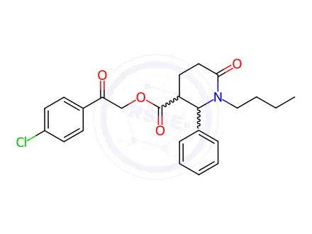Chemical structure of 2-(4-chlorophenyl)-2-oxoethyl 1-butyl-6-oxo-2-phenyl-3-piperidinecarboxylate