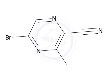 Chemical structure of 5-Bromo-3-methylpyrazine-2-carbonitrile