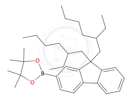 Chemical structure of 2-(9,9-Bis(2-ethylhexyl)-9H-fluoren-2-yl)-4,4,5,5-tetramethyl-1,3,2-dioxaborolane