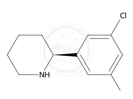 Chemical structure of (S)-2-(3,5-dichlorophenyl)piperidine