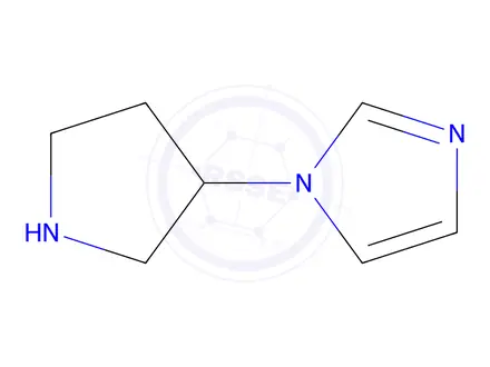 Chemical structure of 1-pyrrolidin-3-yl-1H-imidazole dihydrochloride