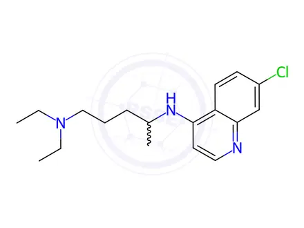 Chemical structure of 1,2,3,6-tetrahydro-2,6-dioxopyrimidine-4-carboxylic acid, compound with N4-(7-chloro-4-quinolyl)-N1,N1-diethylpentane-1,4-diamine (2:1)