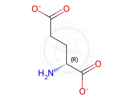 Chemical structure of disodium D-glutamate