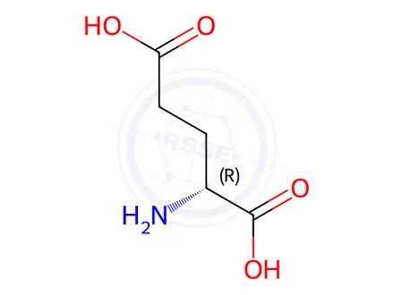 Chemical structure of D-Glutamic acid