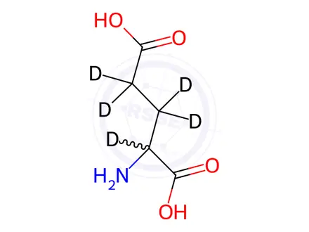 Chemical structure of Dl-Glutamic Acid-D5