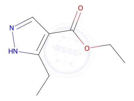 Chemical structure of ethyl 3-ethyl-1H-pyrazole-4-carboxylate