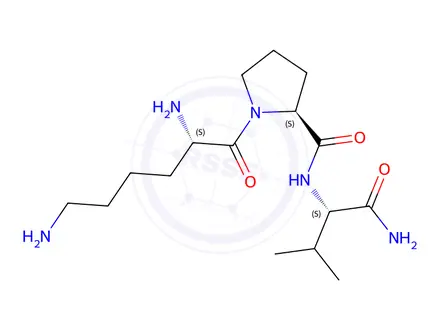 Chemical structure of (S)-1-(L-Lysyl)-N-((S)-1-amino-3-methyl-1-oxobutan-2-yl)pyrrolidine-2-carboxamide
