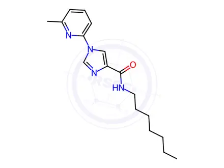 Chemical structure of N-heptyl-1-(6-methylpyridin-2-yl)-1H-imidazole-4-carboxamide