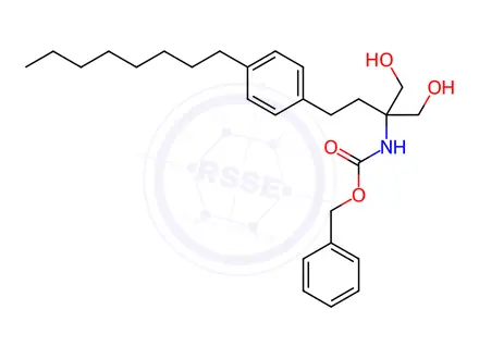 Chemical structure of 2-(Benzyloxycarbonyl)amino-2-[2-(4-octylphenyl)ethyl]-1,3-propanediol