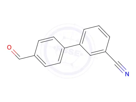 Chemical structure of 4'-Formylbiphenyl-3-carbonitrile, >97%