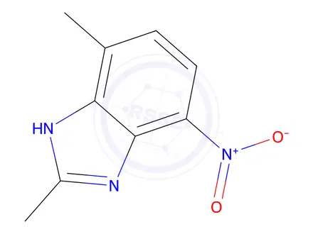 Chemical structure of Benzimidazole, 2,4-dimethyl-7-nitro-(8CI)