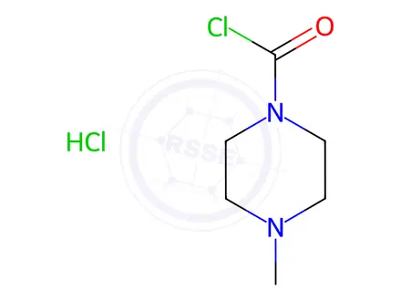 Chemical structure of 4-Methyl-1-piperazinecarbonyl chloride hydrochloride