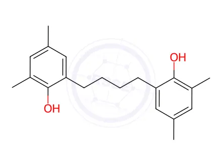 Chemical structure of 2,2'-butylidenebis[4,6-xylenol]